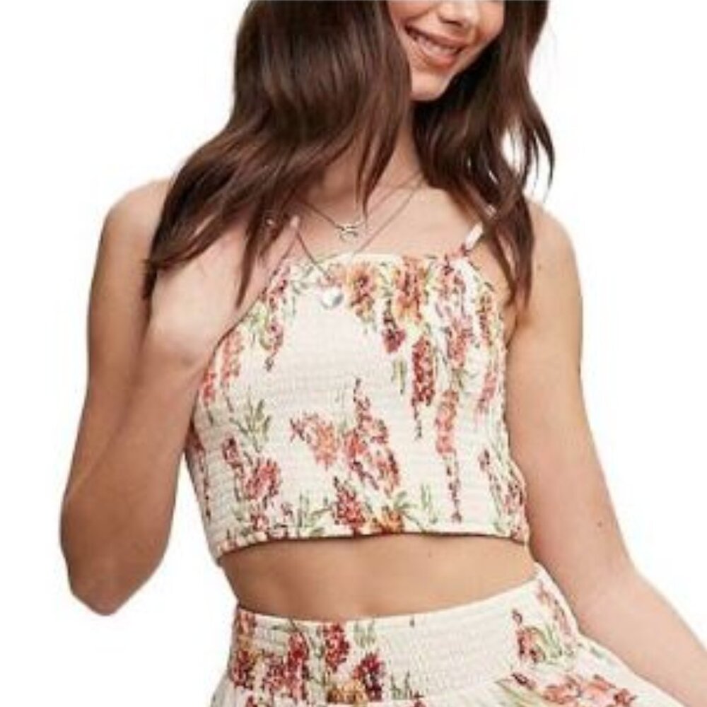 Listicle, Women's Smocked Vacation Tank Top, Large, EUC